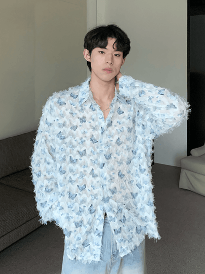 [CUIBUJU] Butterfly Design Shirt st2056