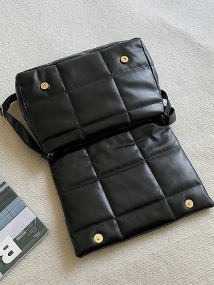 silk filling leather crossbody messenger bag st1867