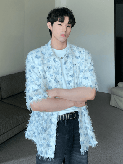 [CUIBUJU] Butterfly Design Shirt st2056