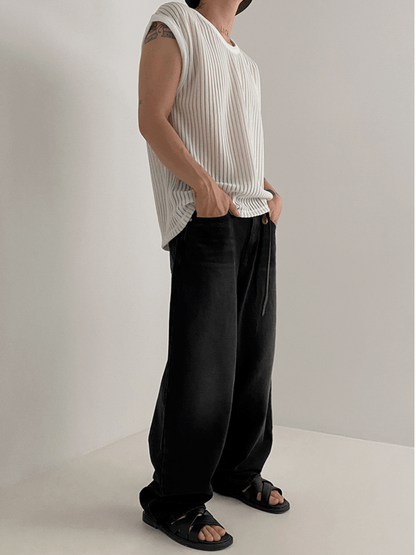[MRCYC] Round Neck Sleeveless T-shirt st1679