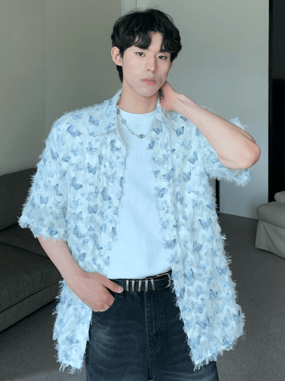 [CUIBUJU] Butterfly Design Shirt st2056