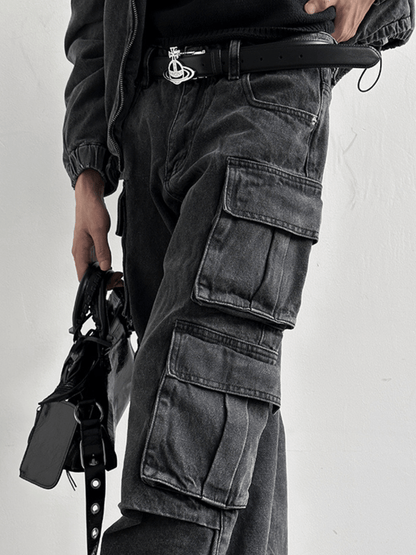 [GENESISBOY] Heavy Wash Multi-Pocket Jeans st1983
