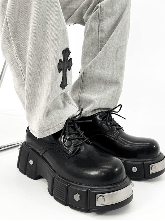 Head Round Toe Leather Shoes st1948