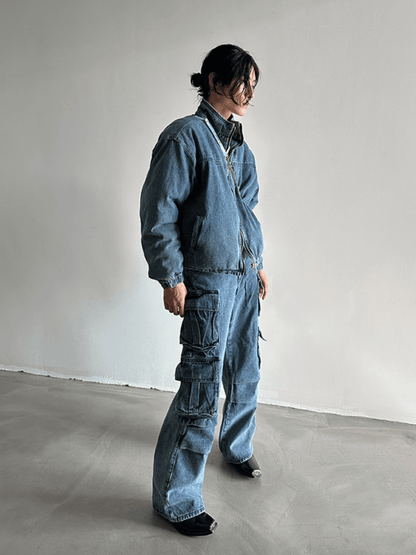 [GENESISBOY] Heavy Wash Multi-Pocket Jeans st1983
