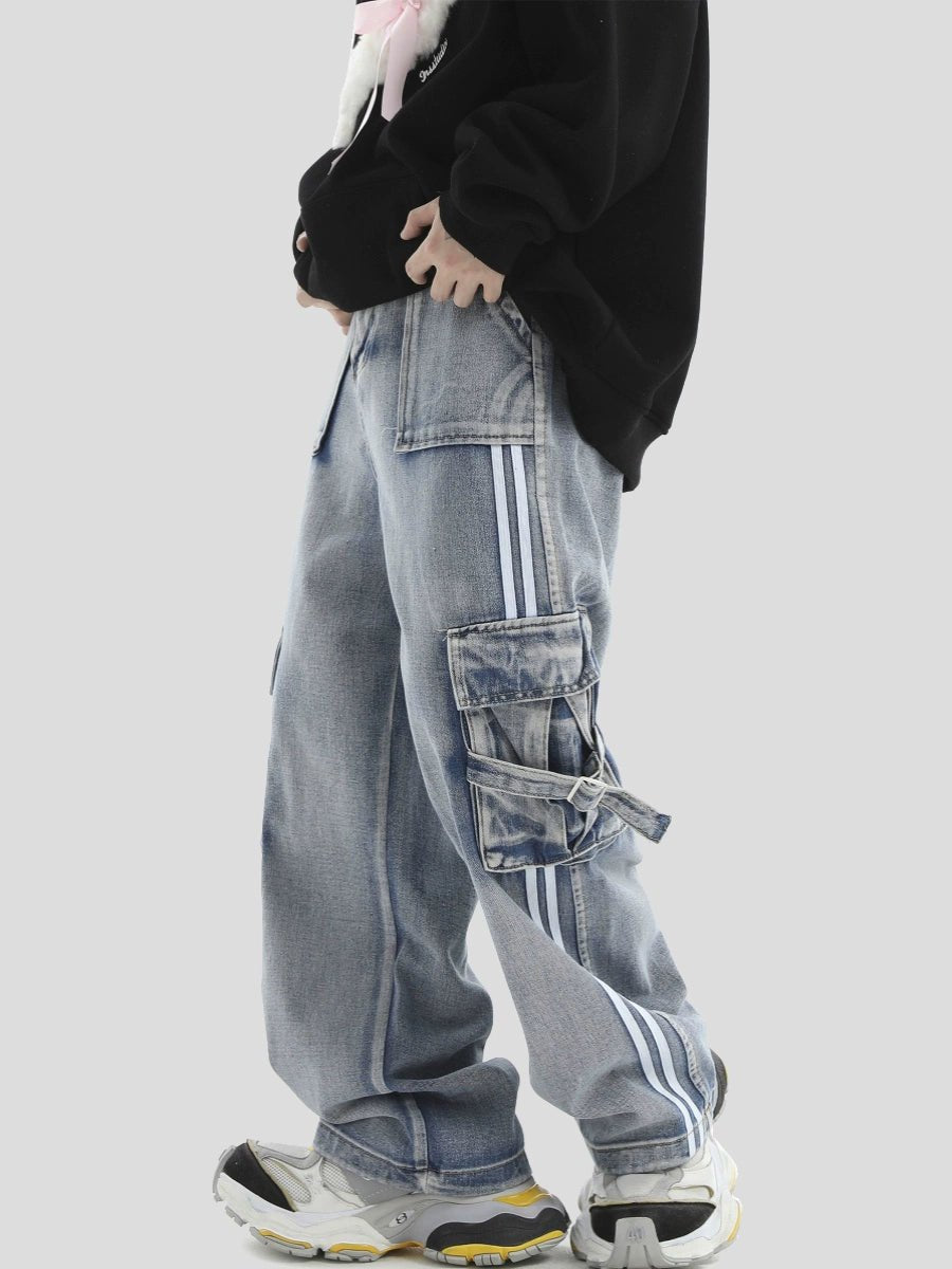 [INSstudios] STRIPED JEANS ST1069
