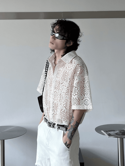 hollow design sense loose shirts st1791