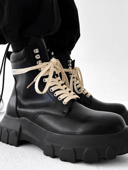 British style leather zipper shoes st1893