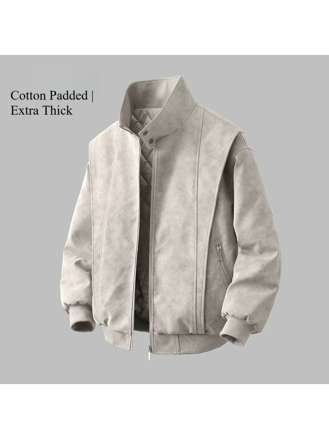 Jacket men's and women's spring and autumn new American retro stand-up collar loose Maillard washed cotton leather jacket