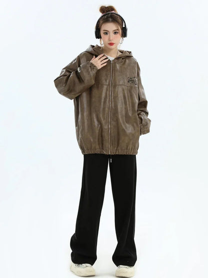 [INSstudios] PU LEATHER JACKET ST1204