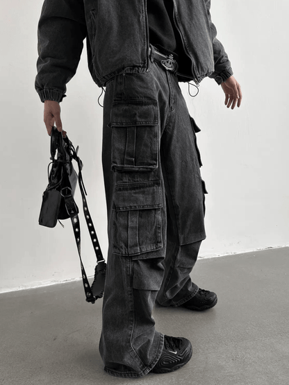 [GENESISBOY] Heavy Wash Multi-Pocket Jeans st1983