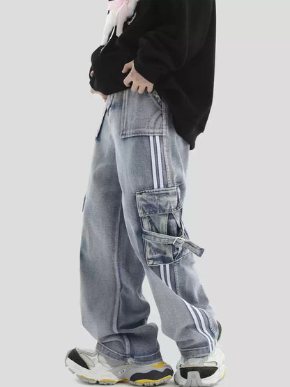 [INSstudios] STRIPED JEANS ST1069