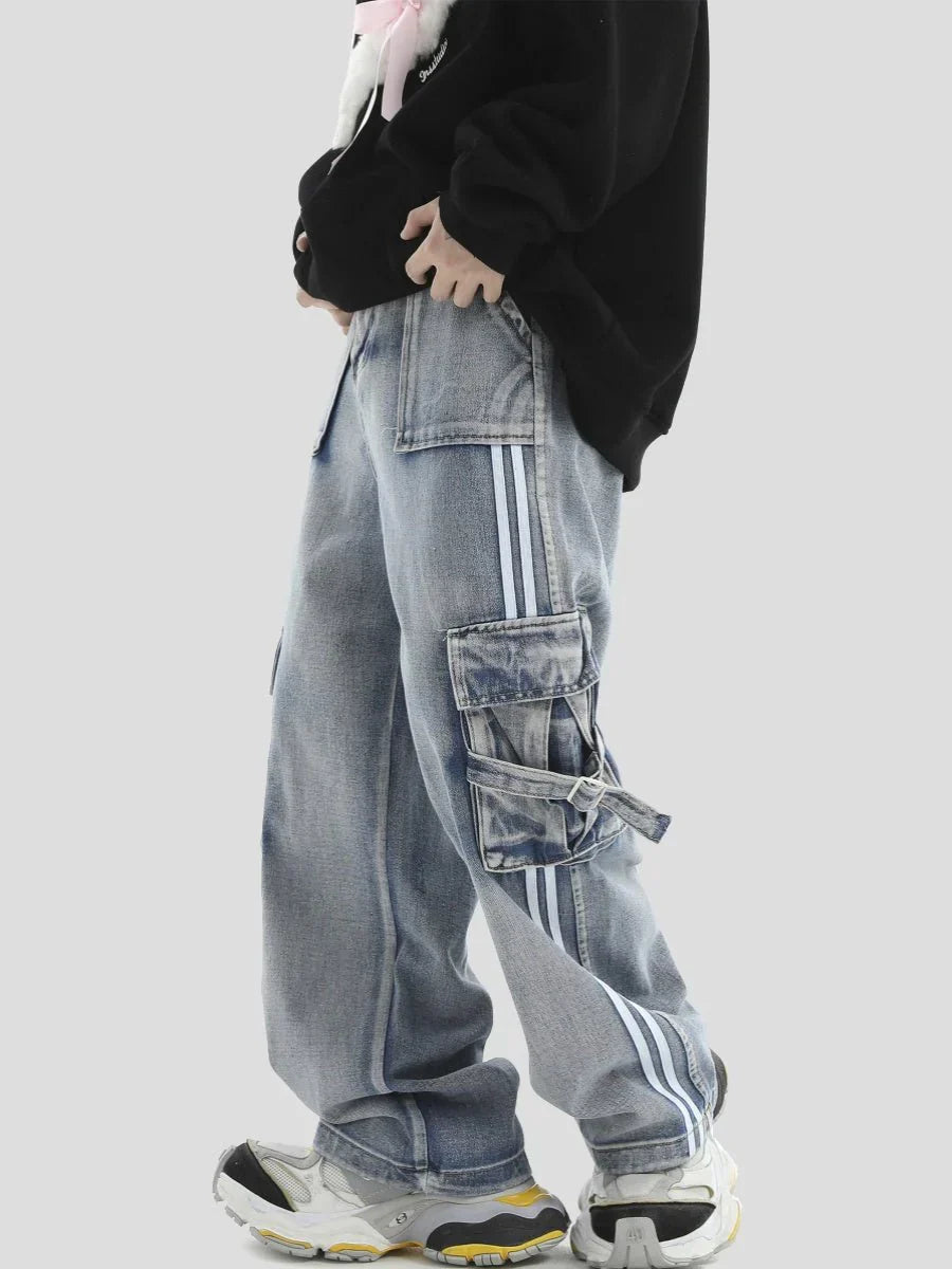 [INSstudios] STRIPED JEANS ST1069