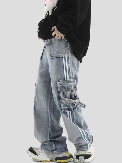 [INSstudios] STRIPED JEANS ST1069