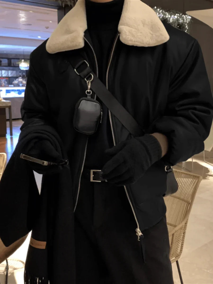 KOREAN LAMB WOOL COTTON COAT JACKET ST1053