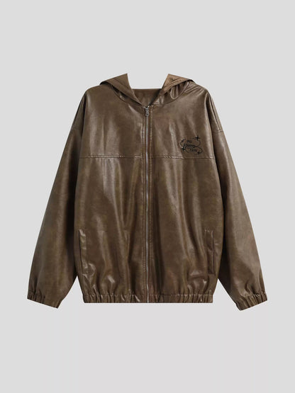 [INSstudios] PU LEATHER JACKET ST1204
