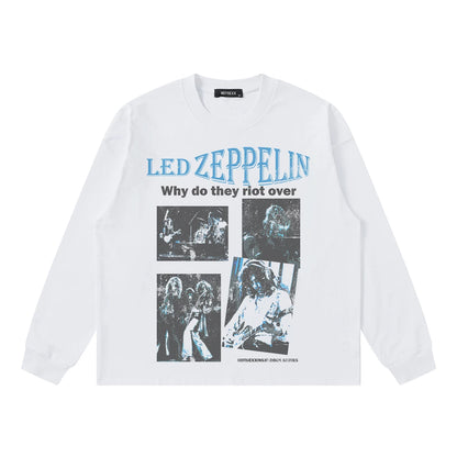 Led Zeppelin, band digital boxyfit long sleeve t-shirt