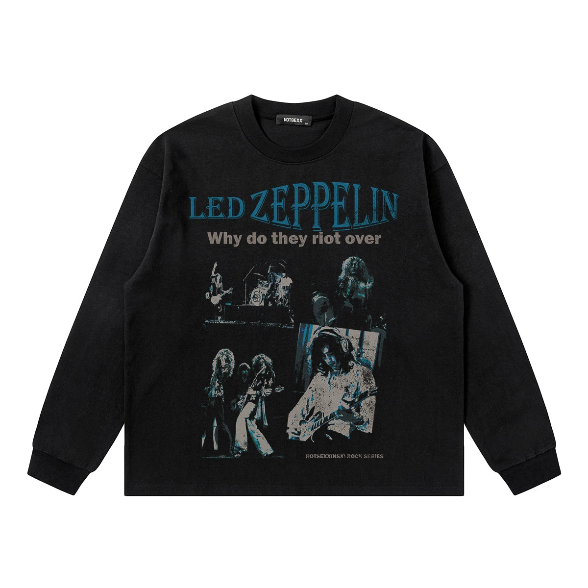 Led Zeppelin, band digital boxyfit long sleeve t-shirt