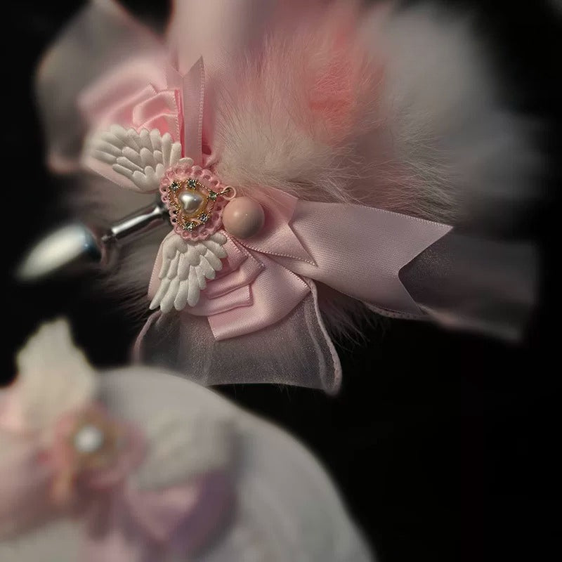 Love velvet 12cm short tail wings bow water bell