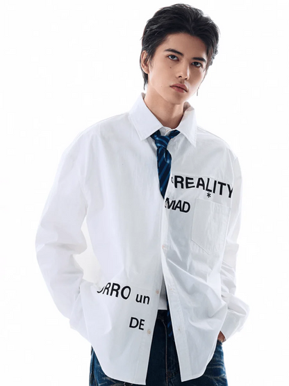 [MADWITCH] Original niche letter print shirt st1870