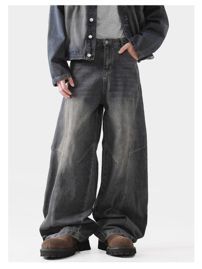 DECONSTRUCTED SABER-CUT JEANS st5070