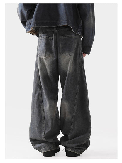 DECONSTRUCTED SABER-CUT JEANS st5070