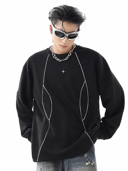 [TREND ST] round neck sweater st1856